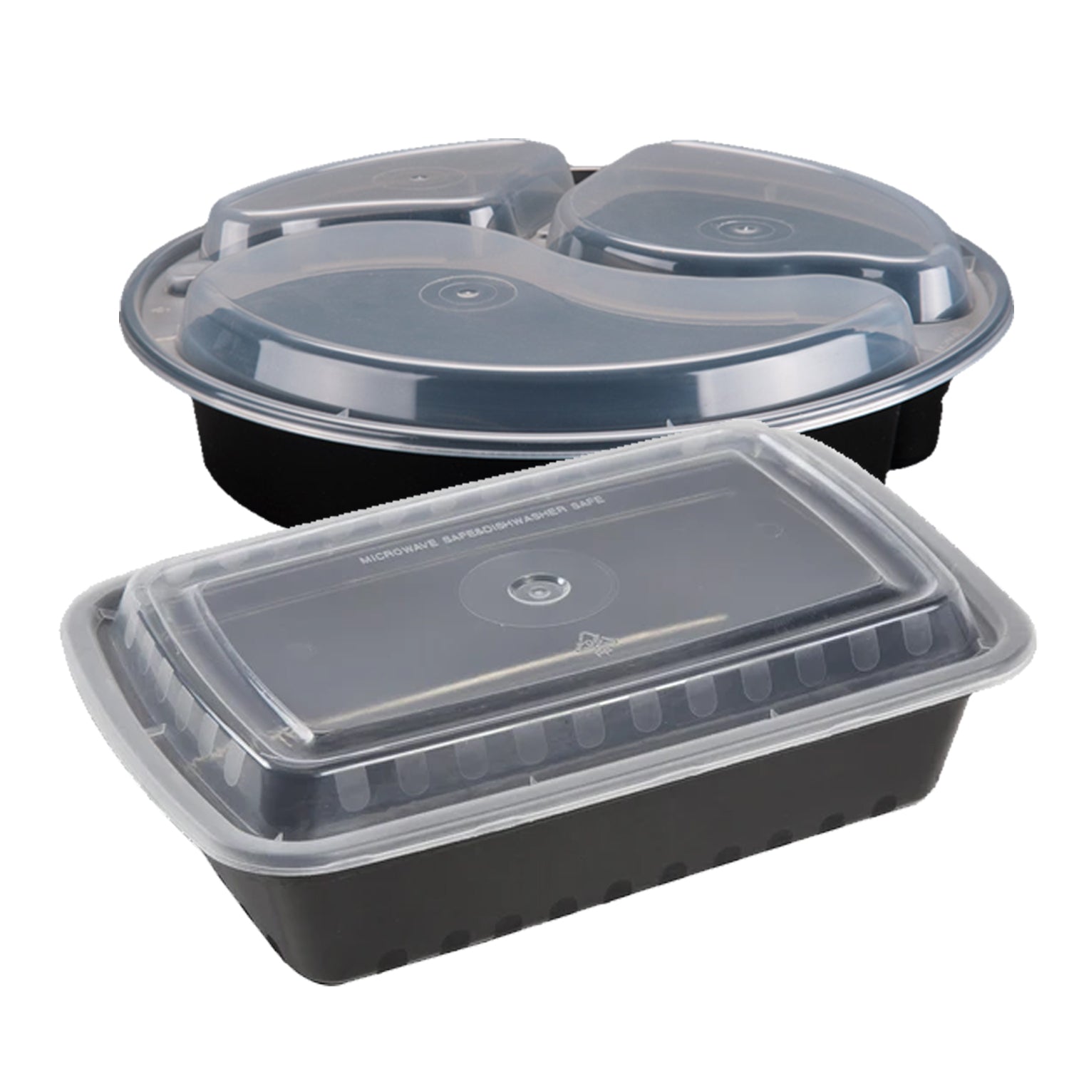 Vezee Eco Friendly Microwavable , Mineral Filled Recyclable Biodegradable 9x6 Take Out Food Containers with Clamshell Hinged Lid | To-Go, Resturant