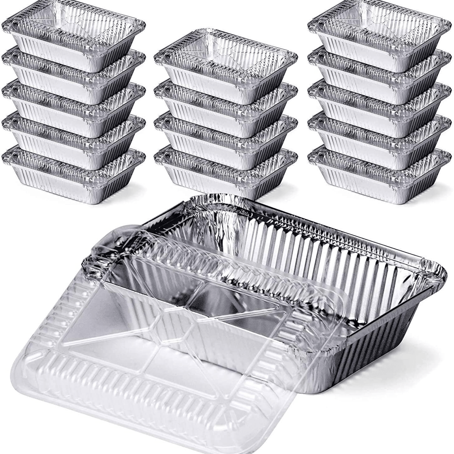 Disposable Aluminum 2.25Lb Oblong Pan 8.25" x 5.75" Oblong Pans VeZee