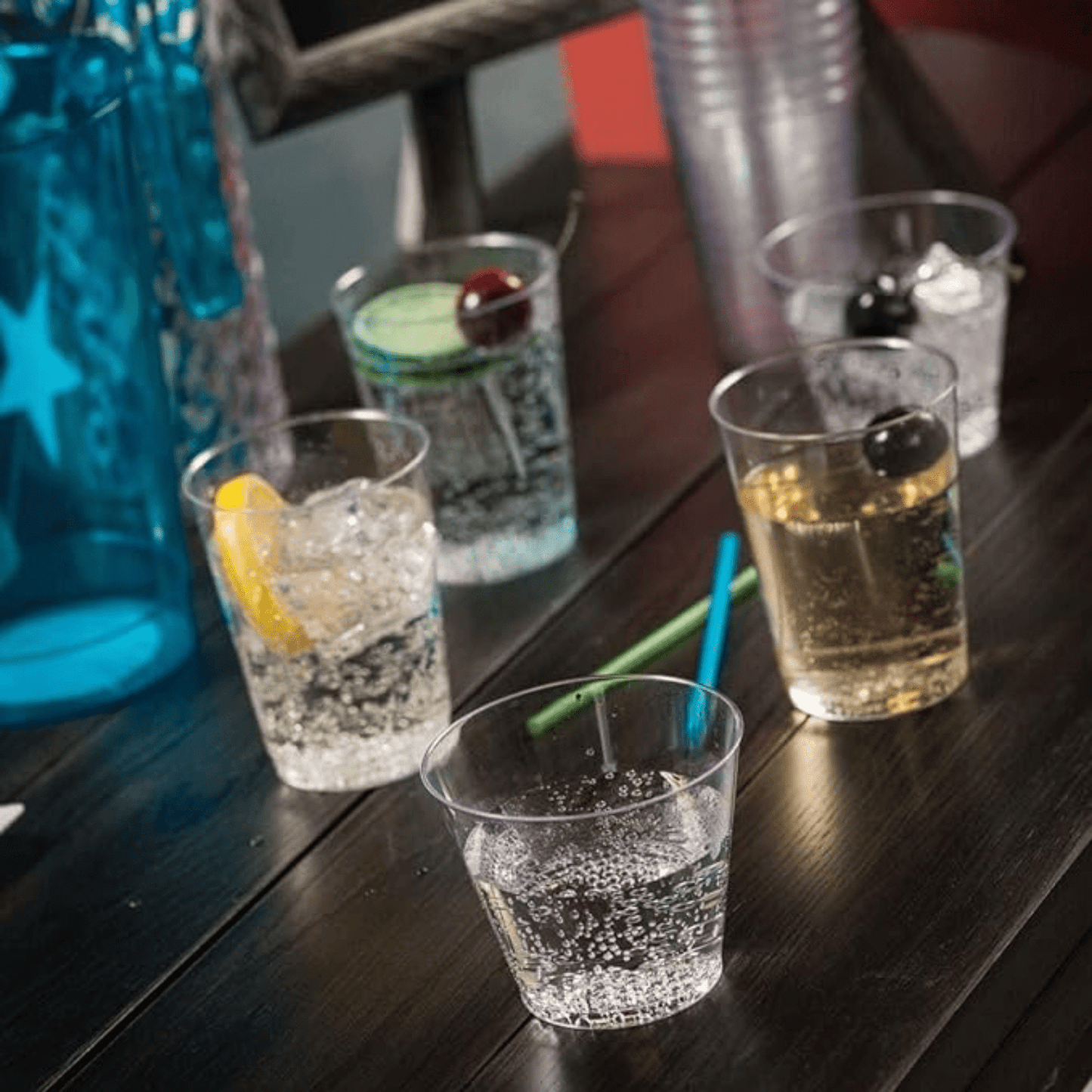 *Buy Bulk* Hanna K. Signature Fancy Heavy plastic Glasses Tumbler Clear 10 oz Tumblers Hanna K Signature