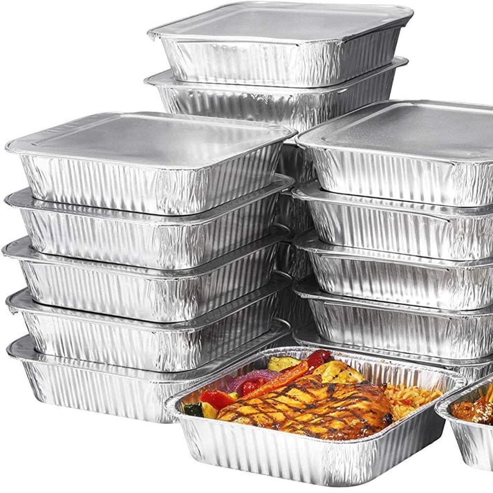 *WHOLESALE* Aluminum Half Size LID For 9x13 for All Weight Pans | 100 ct/case Disposable VeZee