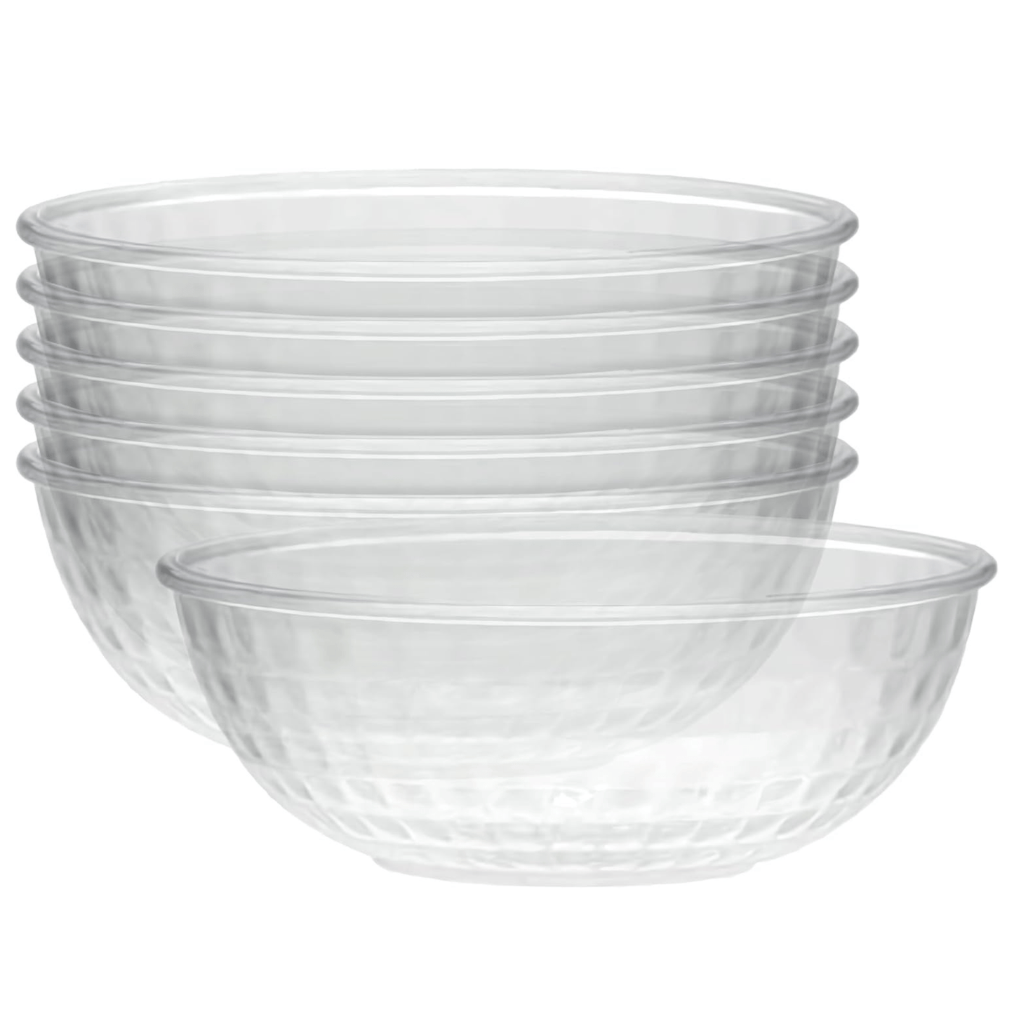 12 oz Clear Crystal Plastic Bowl Serverware Party Dimensions