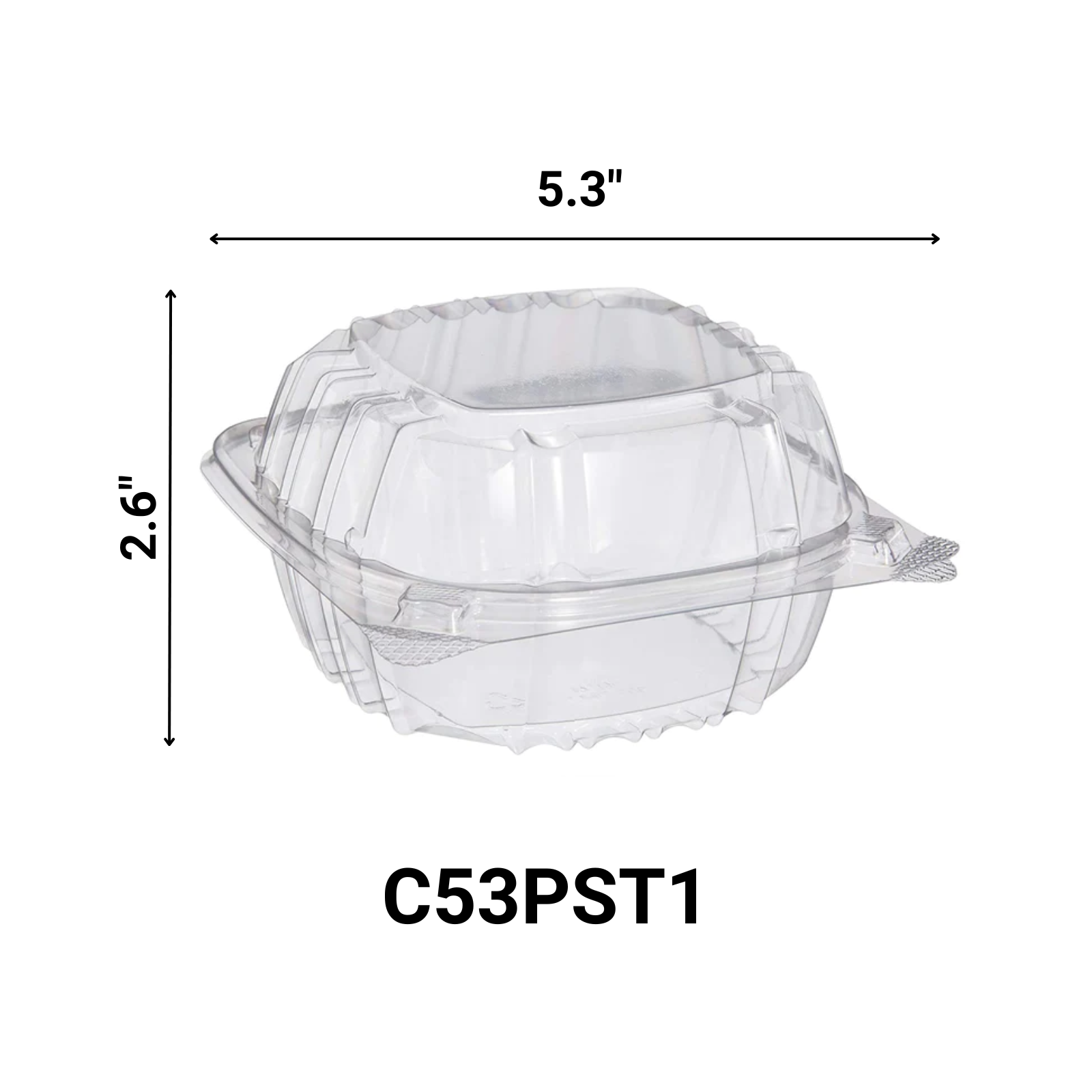 DART Model # C53PST1| ClearSeal Hinged Lid Plastic Container Salad Containers Dart   