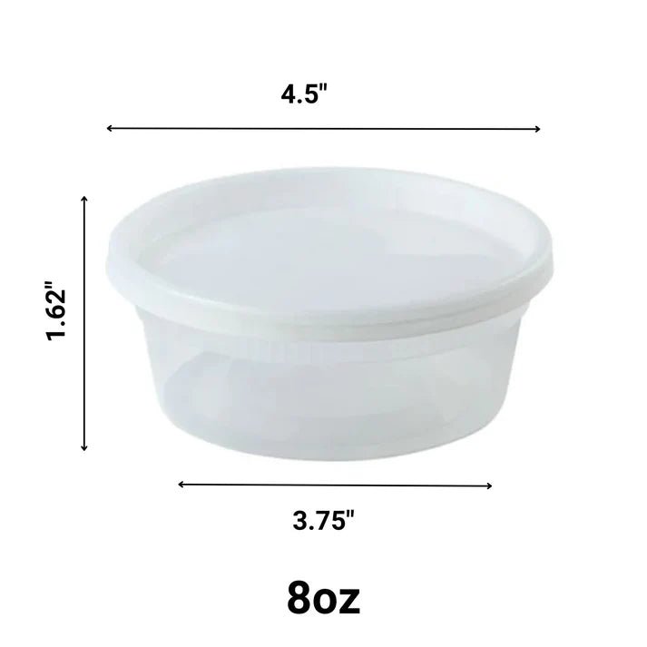 72 Pcs-Economical COMBO Pack of Heavy Weight Deli Containers 8oz-16oz-32oz. 24pcs each Food Storage & Serving VeZee