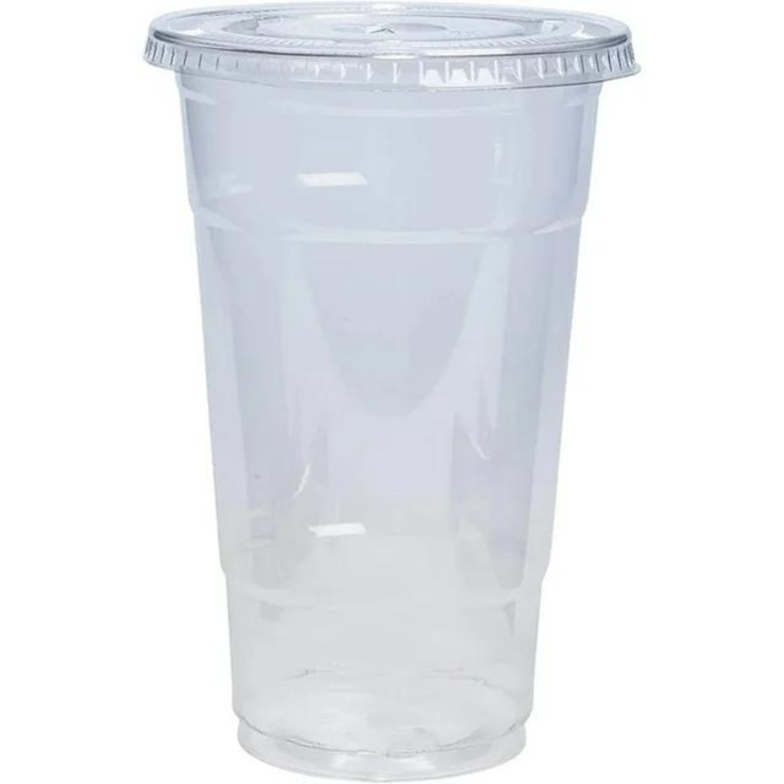 24oz Plastic Clear PET Cups With Flat Lid & Straw, for All Kinds of Beverages Smoothie Cups VeZee Cups With Flat Lids 10 Pack 