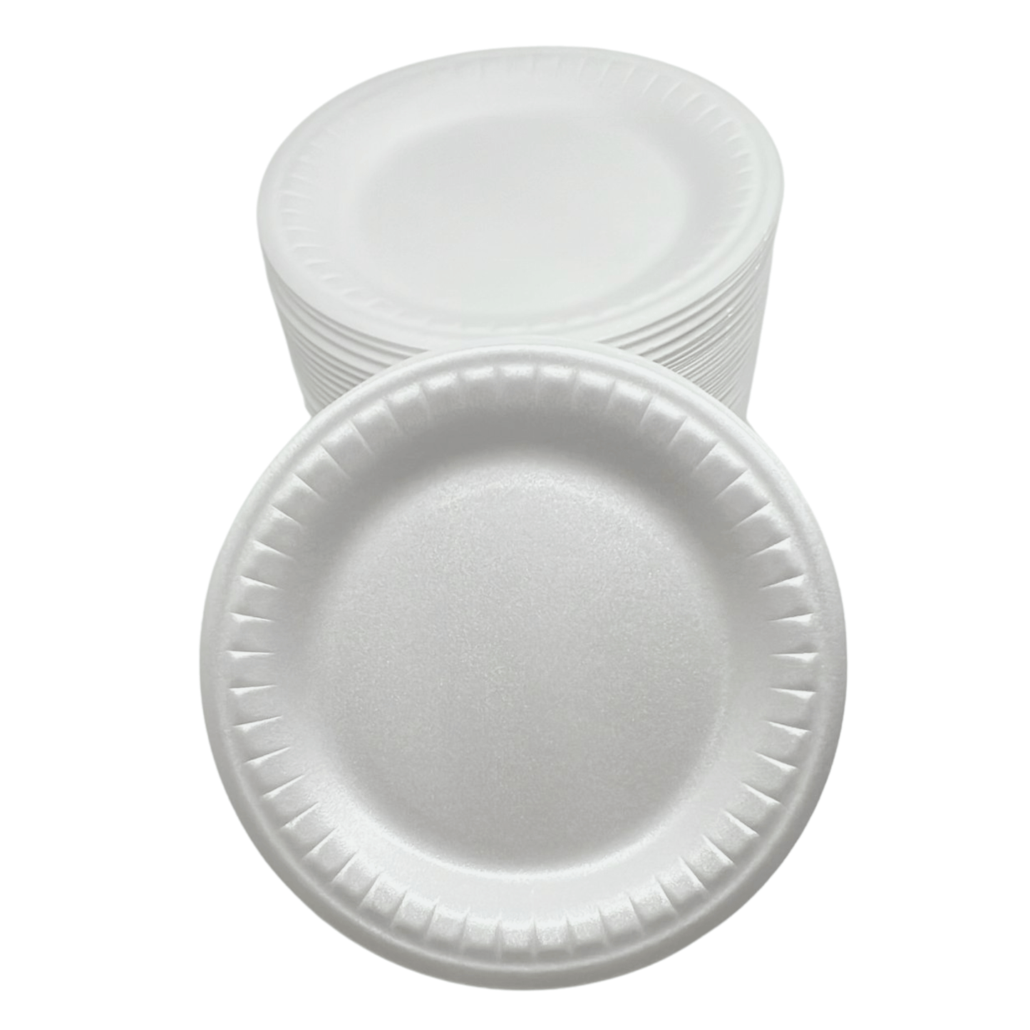 Readi Disposable Foam Plates – 8 7/8", White, Microwavable, Lightweight & Sturdy Disposable Plates VeZee