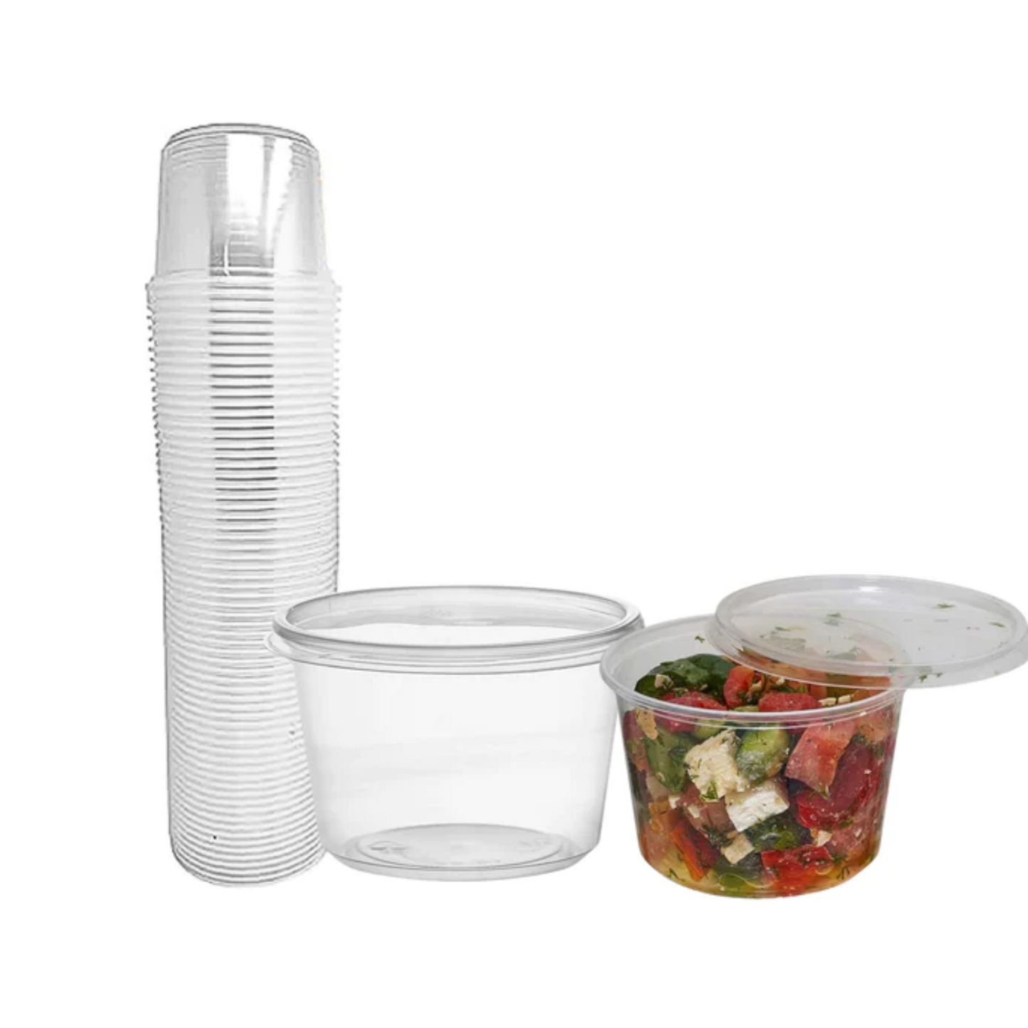 *WHOLESALE* 16oz. Lightweight Deli Containers with Lids | 500 ct/case Food Storage & Serving VeZee   