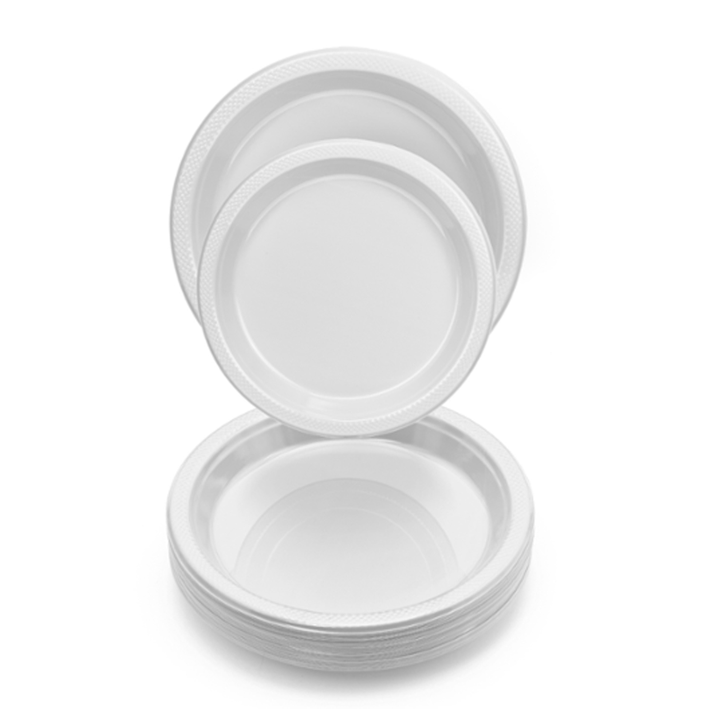 *BUY BULK* Hanna K. Signature heavy weight Plastic Plates White 10" Disposable Plates Hanna K Signature