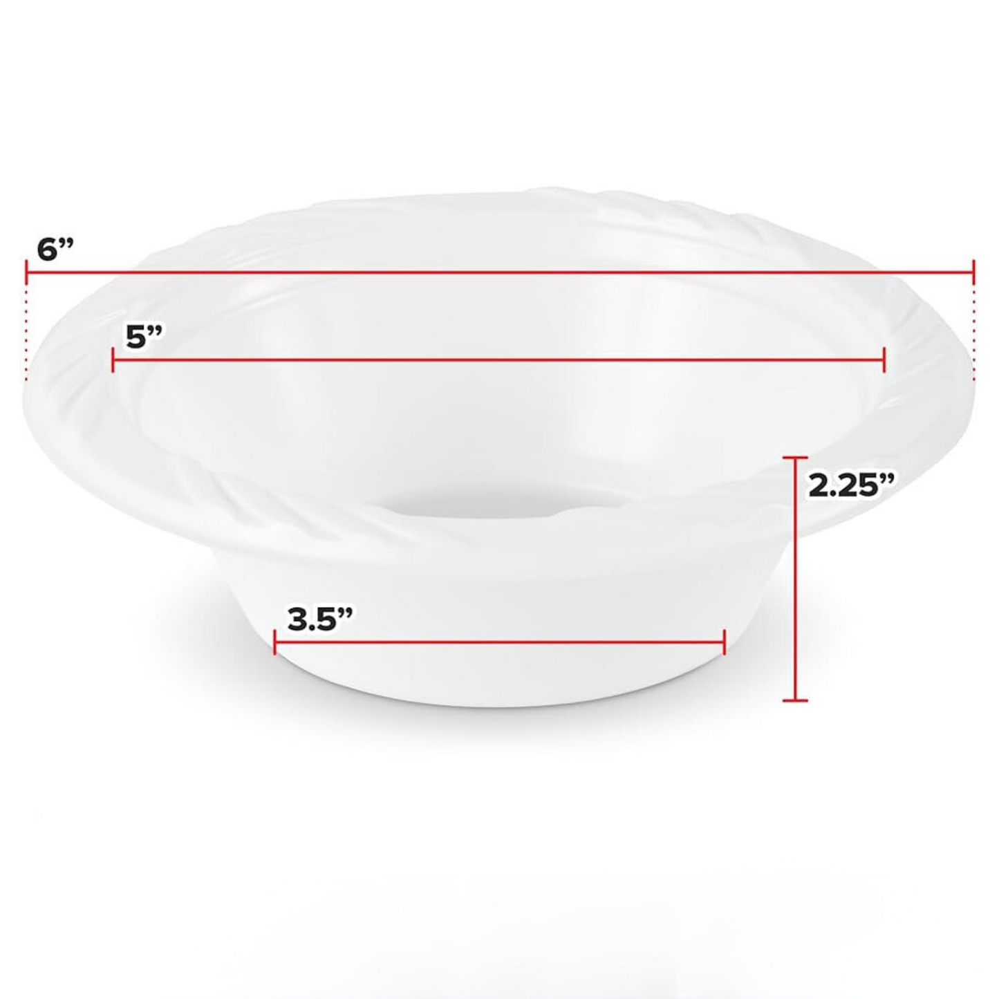 *WHOLESALE* 12 oz. Disposable and Lightweight White Dessert Bowls | 800 ct/case Bowls VeZee   