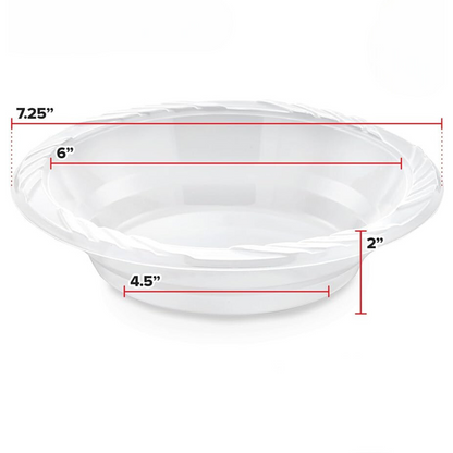 *WHOLESALE* 18 oz. Disposable and Lightweight White Dessert Bowls | 800 ct/case Bowls VeZee   
