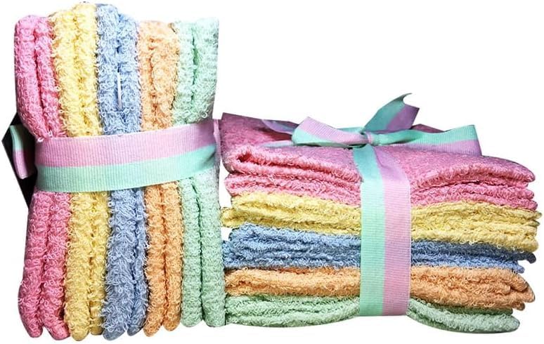 100% Cotton Assorted Color Wash Cloths 12inx12in | 10 Ct. Household VeZee