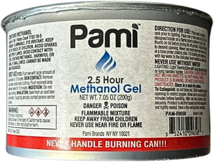 Case of Methanol Gel - 7oz. - 2½ hrs - Fancy Heat F800 - Cooking Fuel Cans | 72 ct. Disposable OnlyOneStopShop   