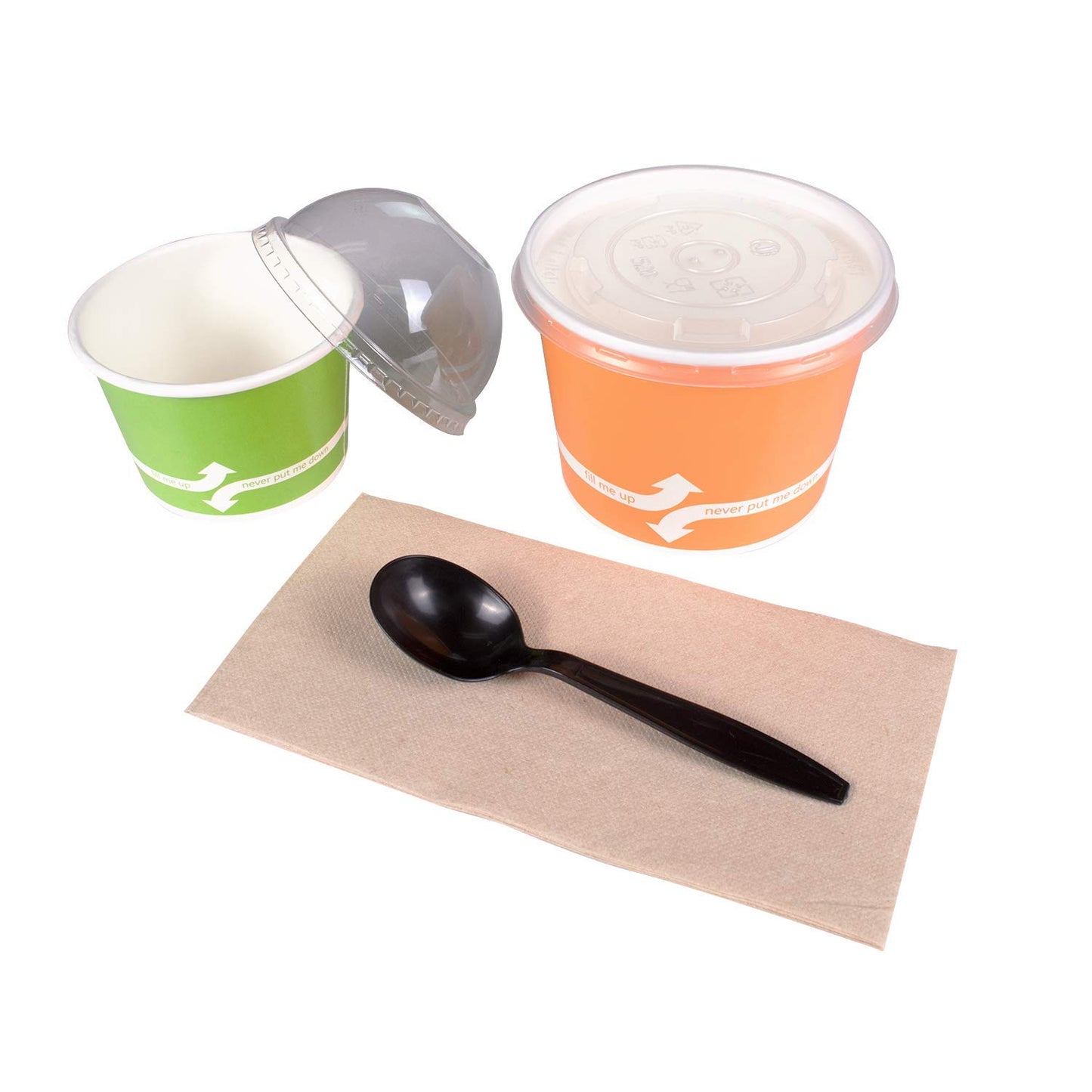 *WHOLESALE* Soup Spoon Wrapped Heavy Weight Black Plastic Disposable 1000/Case VeZee