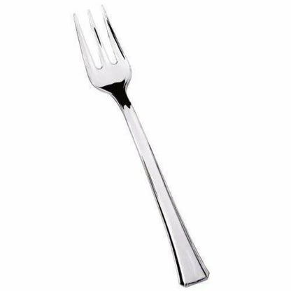 Polished Silver 24-Piece Boxed Plastic Forks Lillian Table Settings Forks King Zak   