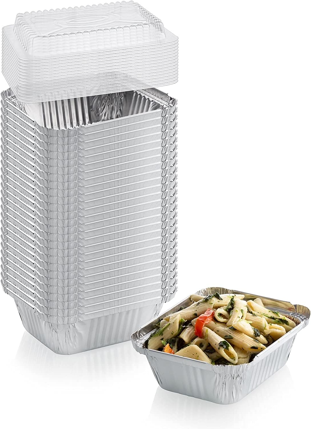 *WHOLESALE* Dome Lids For 5Lb Aluminum Oblong Pans 9.5" x 7" | 240 ct/case Disposable VeZee