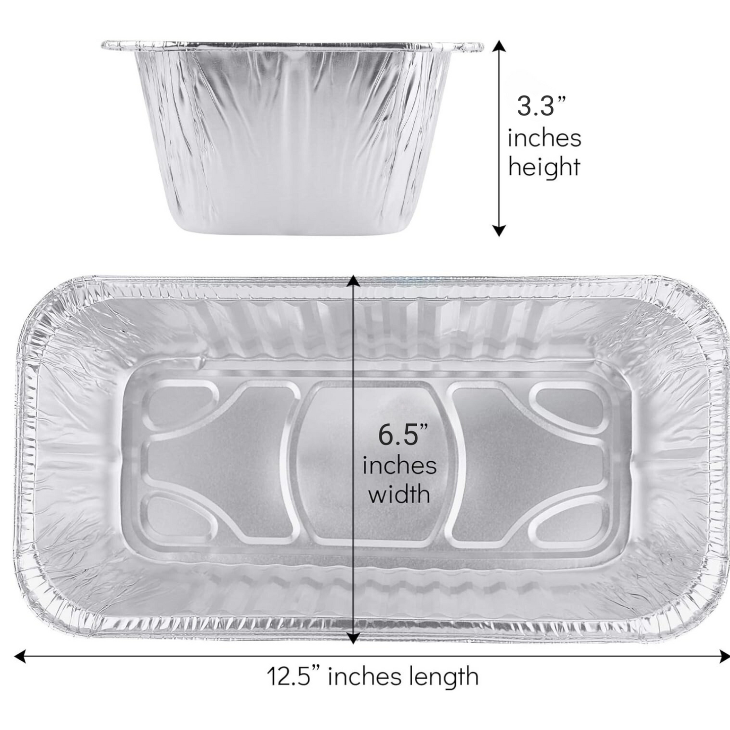 *WHOLESALE* Aluminum 5lb Rectangular Loaf Pans: Ideal for Baking | 250 PCS/Case Disposable JetFoil   