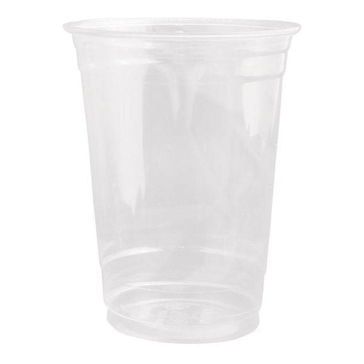 20oz Plastic Clear PET Cups With Flat Lid & Straw, for All Kinds of Beverages Smoothie Cups VeZee