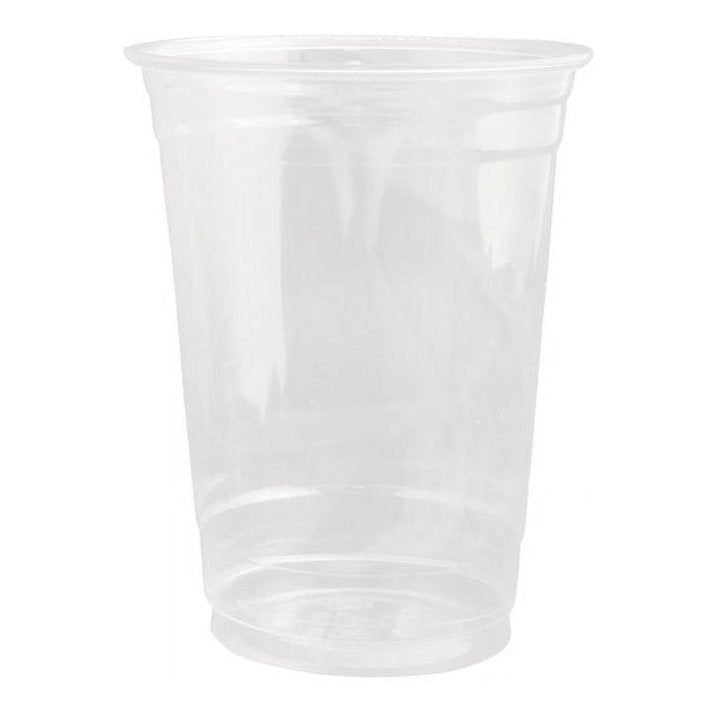 24oz Plastic Clear PET Cups With Flat Lid & Straw, for All Kinds of Beverages Smoothie Cups VeZee Cups 10 Pack 