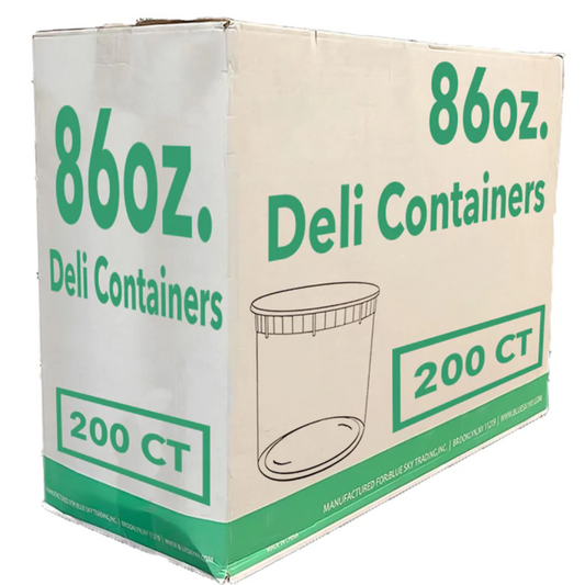 *WHOLESALE* 86oz. Heavyweight Deli Containers with Lids | 200 ct/case Food Storage & Serving VeZee   