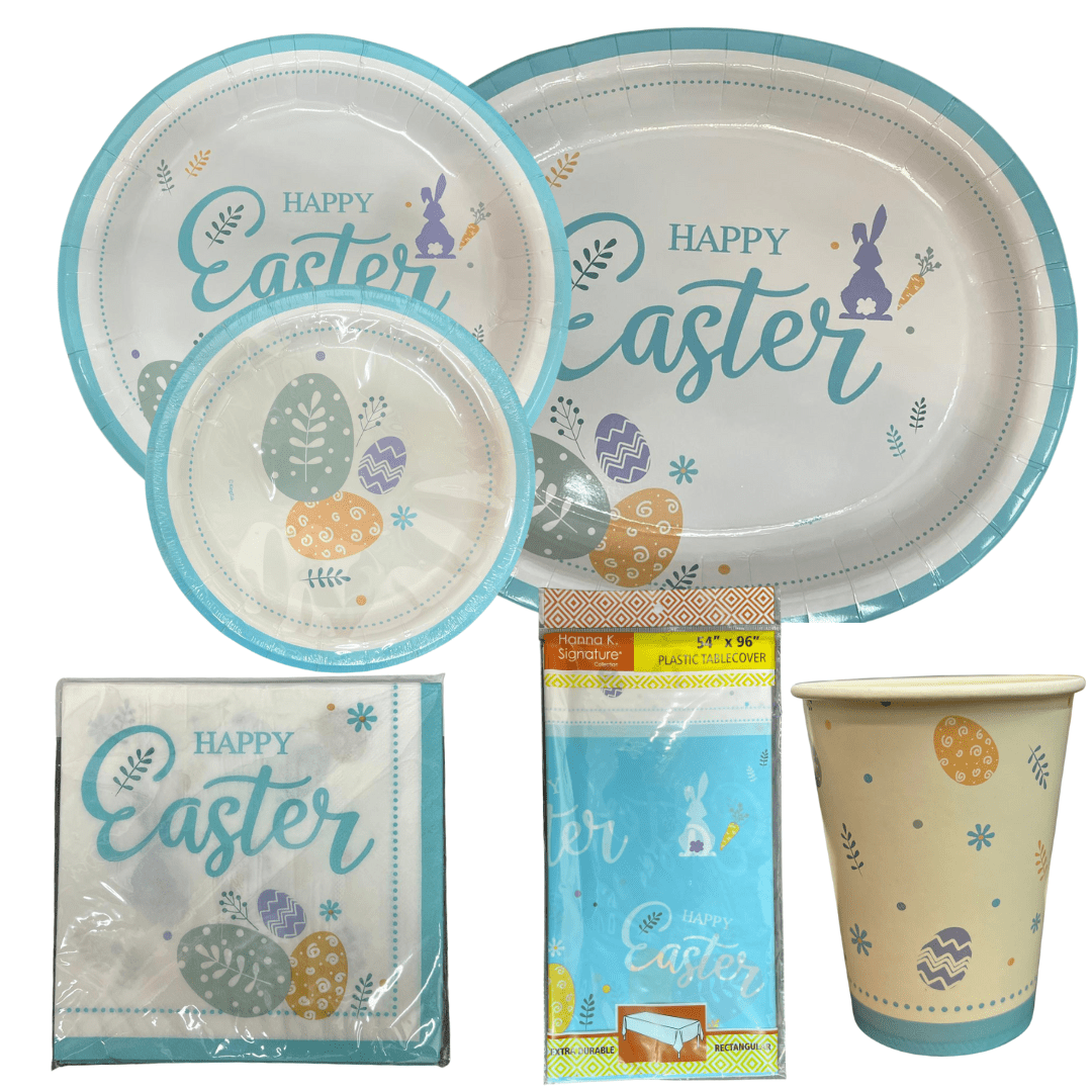Charming Multicolor Easter 54"X96" Rectangular Plastic Cover: 1CT Party Supplies Hanna K Signature
