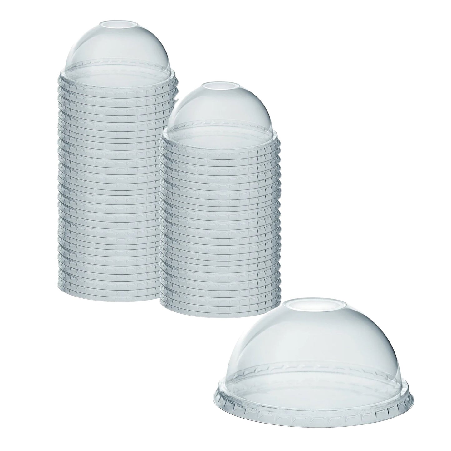 20oz Clear PET Plastic Cups with Dome Lid & Straw Smoothie Cups VeZee