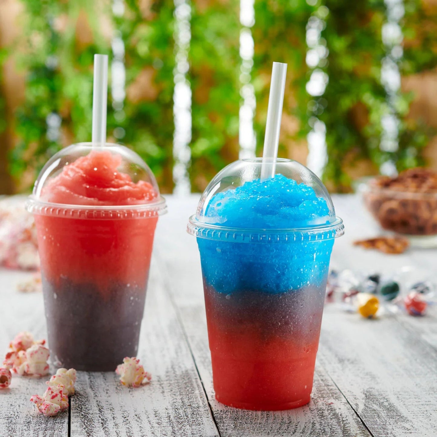 *WHOLESALE* Crystal Clear Dome PET Plastic Lids with 0.75" Straw Hole – Fits 12, 16, 20 & 24 oz Cups: 1000CT/Case Disposable Lids VeZee