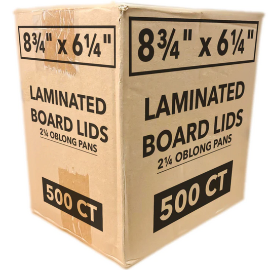 *WHOLESALE* Board Lid For 2.25Lb Aluminum Oblong Pan 8.75" x 6.12" | 500 ct/case Disposable VeZee   