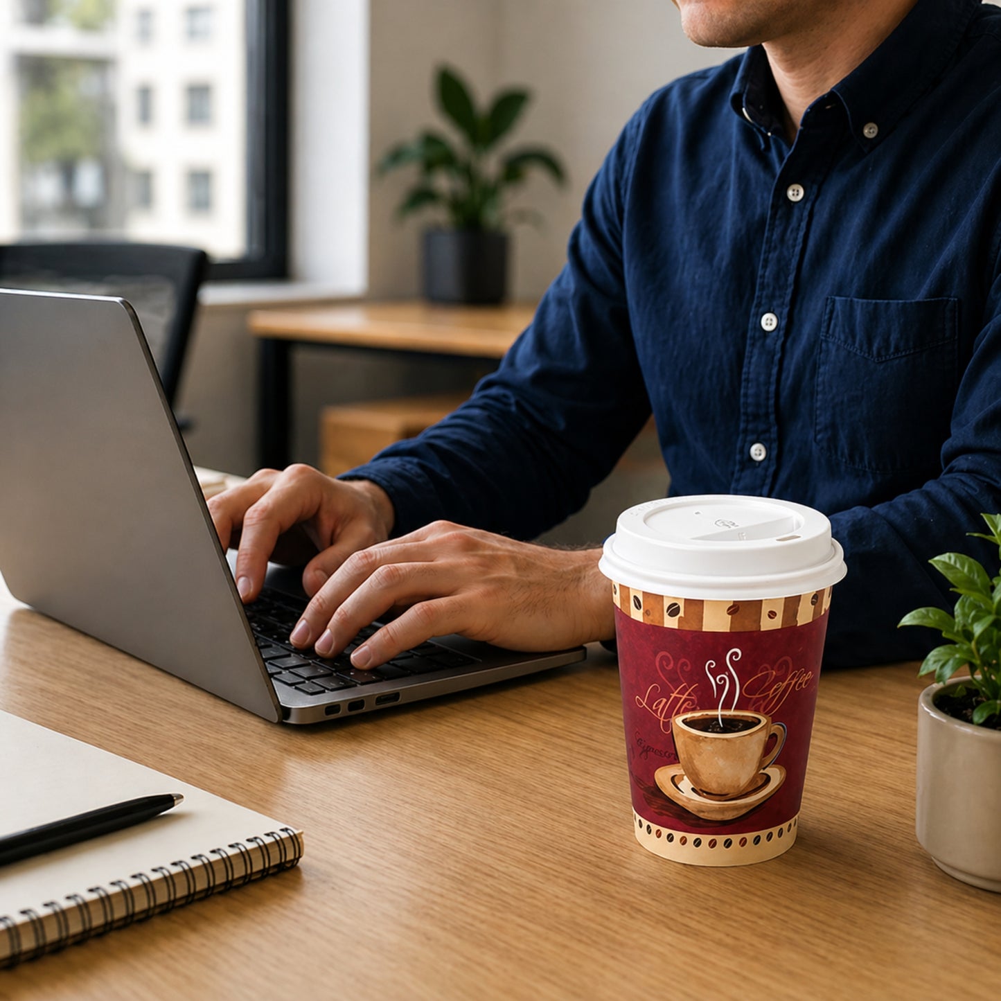 *Buy Bulk* 10oz Disposable Heaven Poly Paper Cups with White Dome Lids Hot & Cold Paper Cups VeZee
