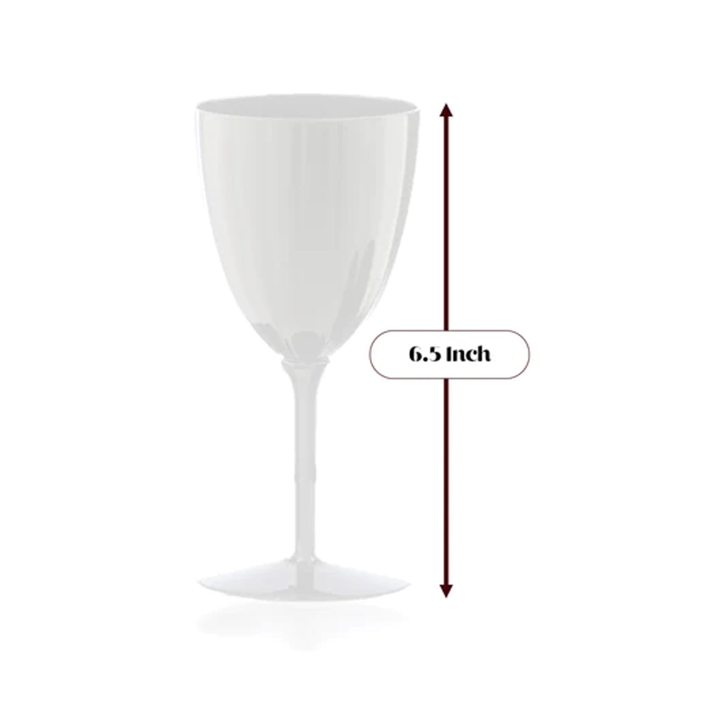 White Plastic Wine Goblet 7oz  Decorline   