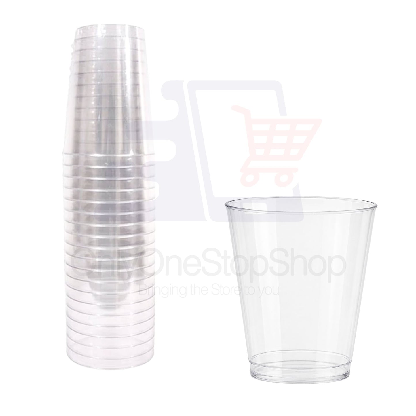 10oz Clear Plastic Wine Glasses Tumblers – Disposable Heavy Duty BPA Free Party Cups Tumblers Hanna K Signature