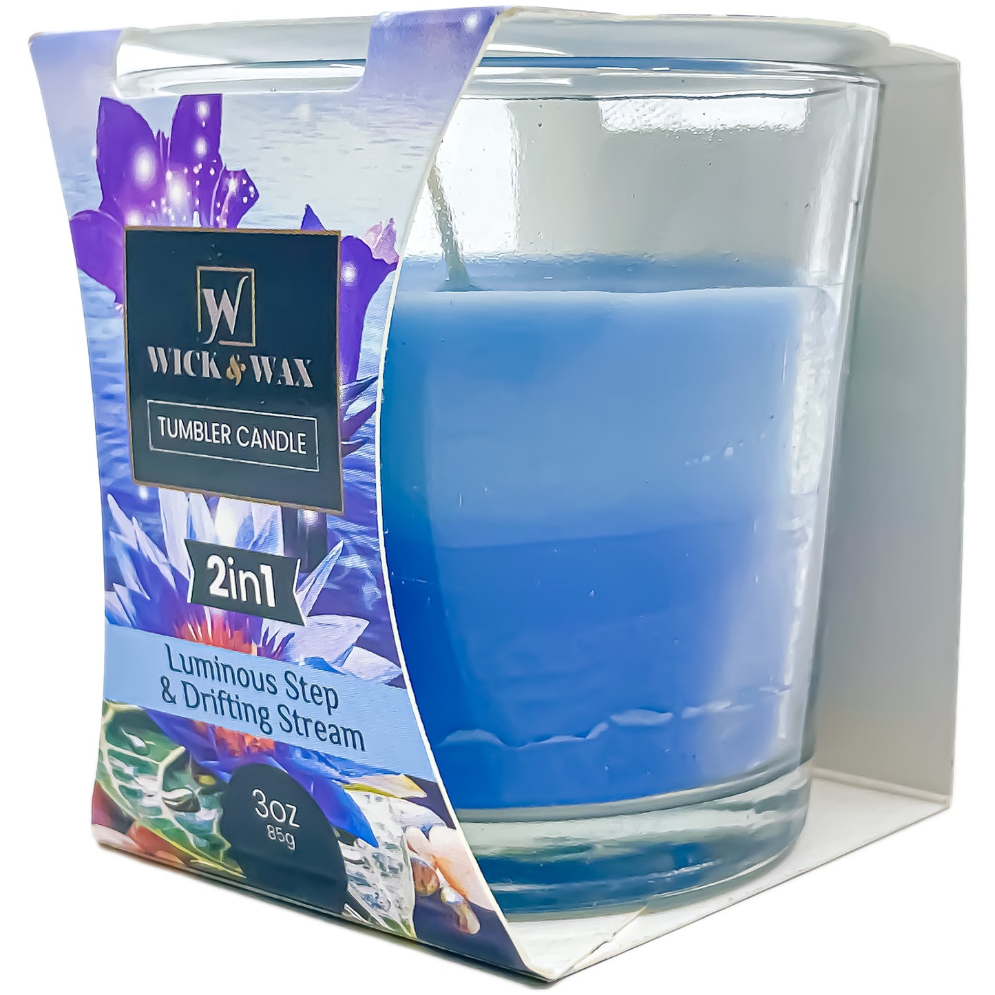 Luminous Step & Drifting Stream Double Scented Jar Candle - 3.5oz. WICK & WAX