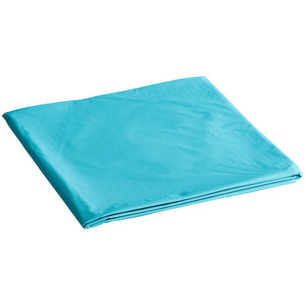 *WHOLESALE* TableCloth Plastic Disposable Round Island Blue 84'':36CT Table Cover Party Dimensions