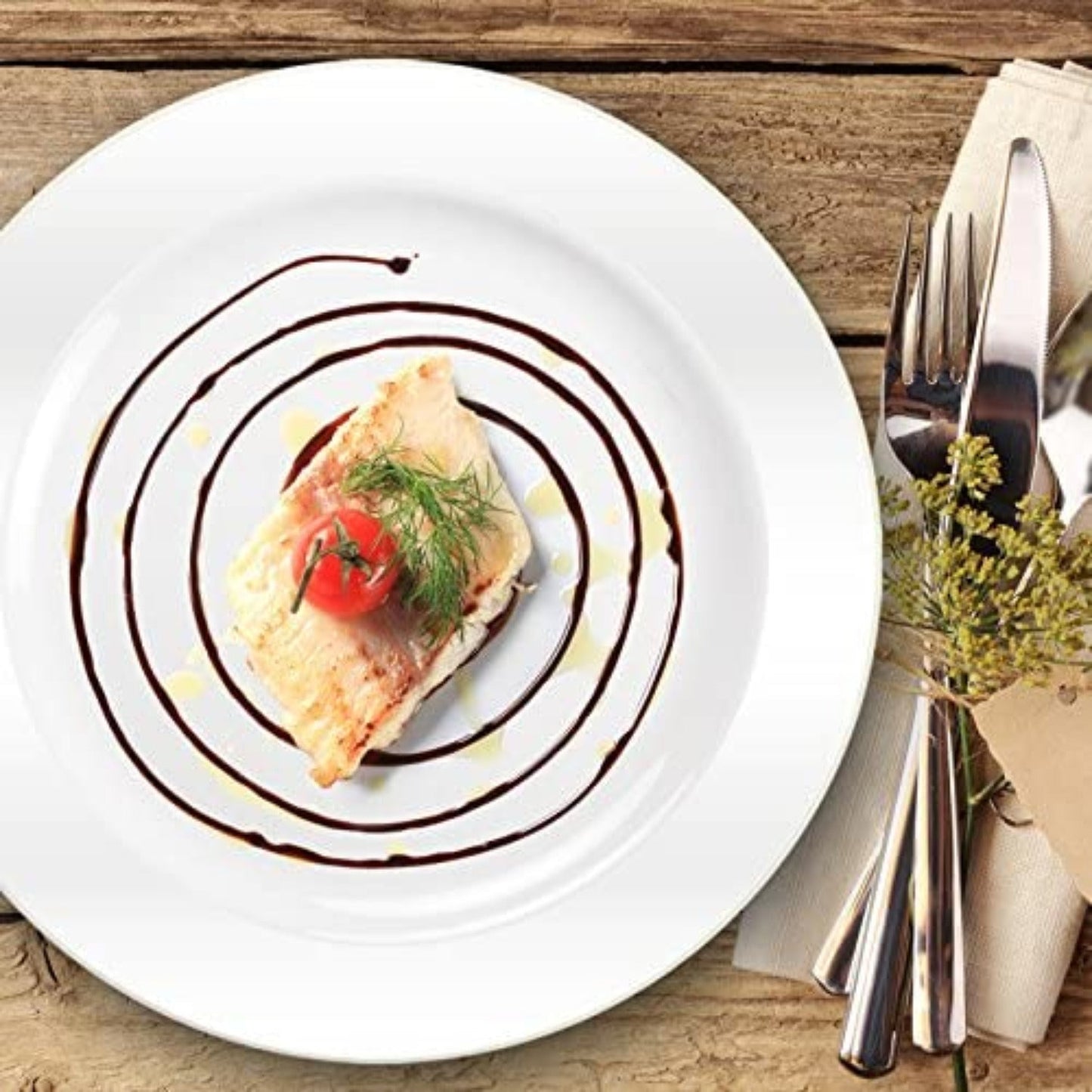 *WHOLESALE* Magnificence Heavy weight Plastic 9" Dinner Plate Value pack Pearl White: 240CT Disposable Plates Lillian Tablesettings