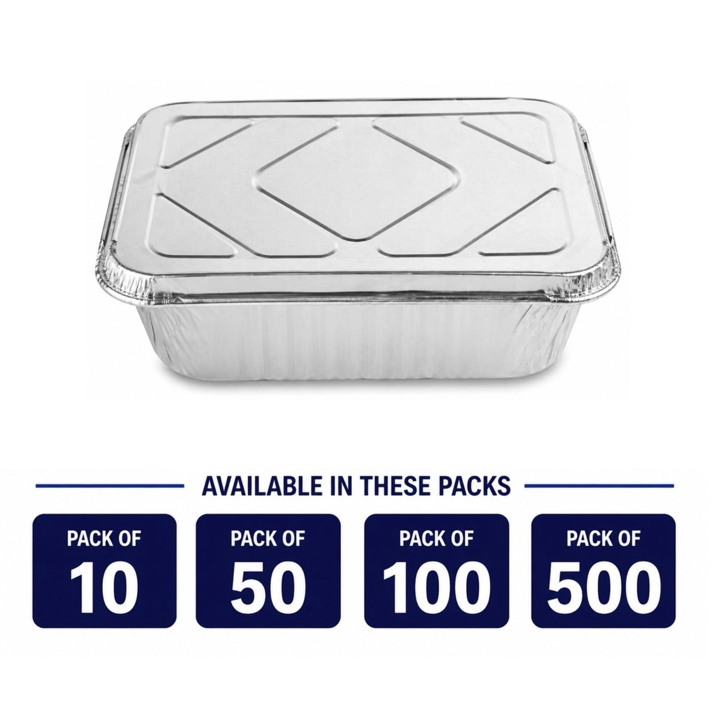 9X13 Half Size Extra Deep Extra Heavy Weight Disposable Aluminum Pan with Lids Aluminum Pan with Lids VeZee