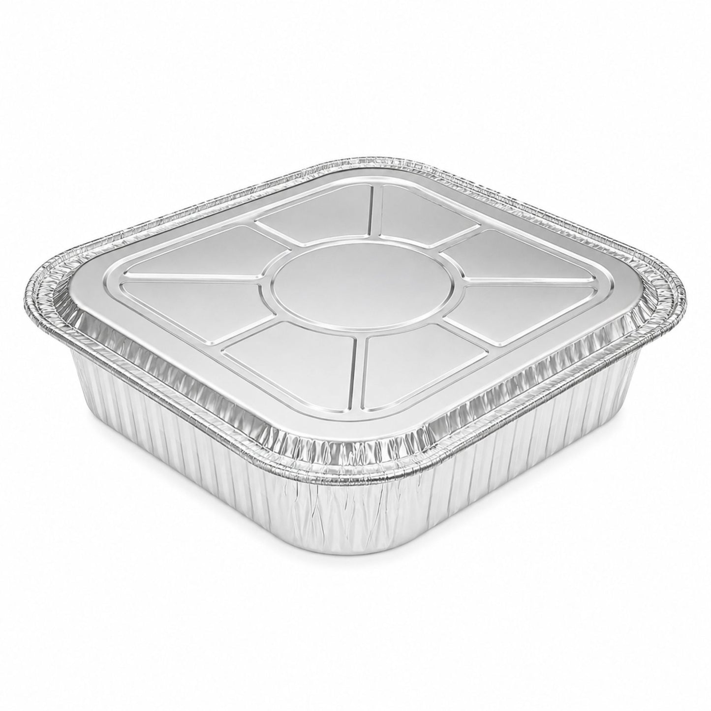 *WHOLESALE* 8.25"x8.25" Square Aluminum Foil Lids for 8X8 Square Pan 500/Case Disposable Lids VeZee