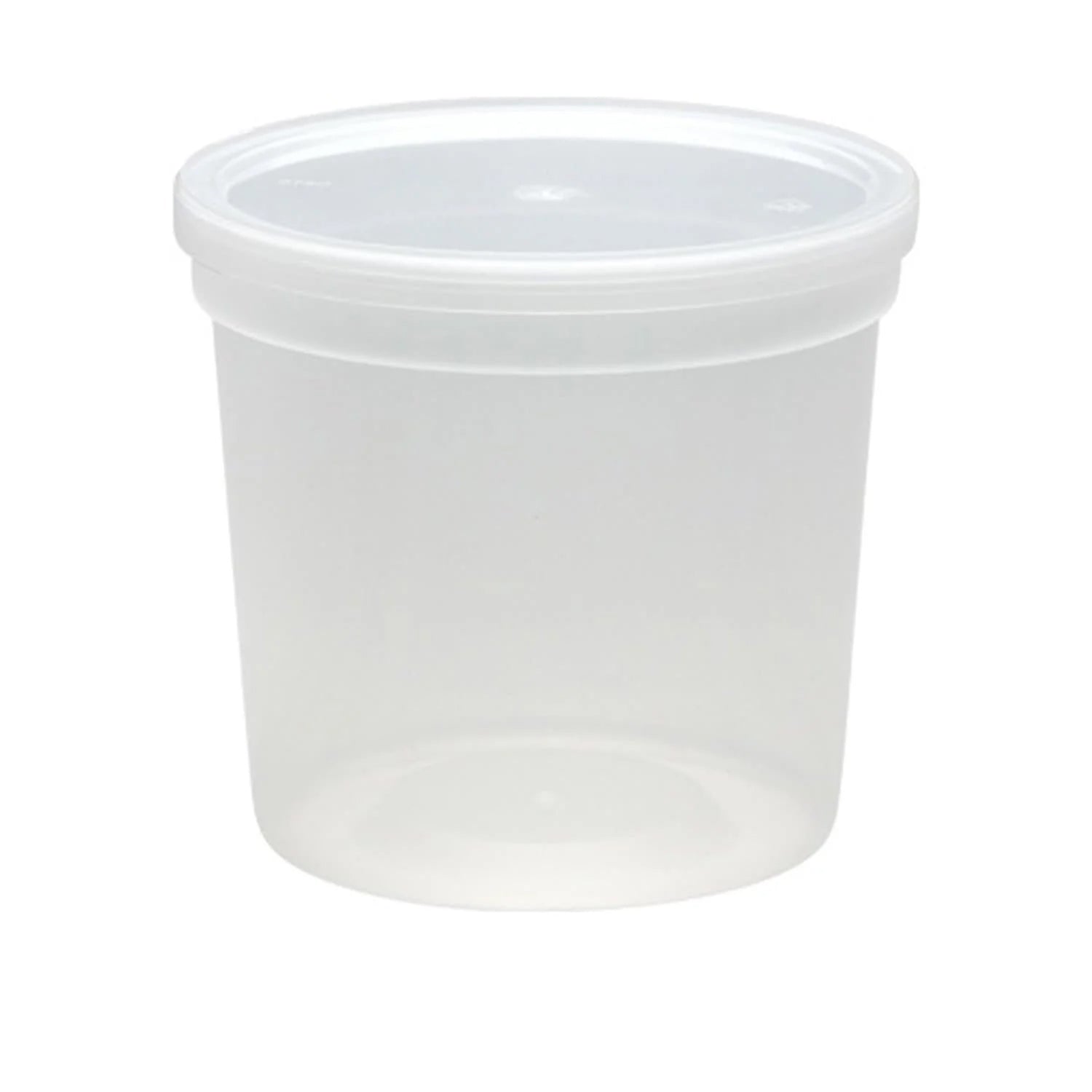 24oz Round Meal Prep Container - 24 oz Round Food Containers with Lids