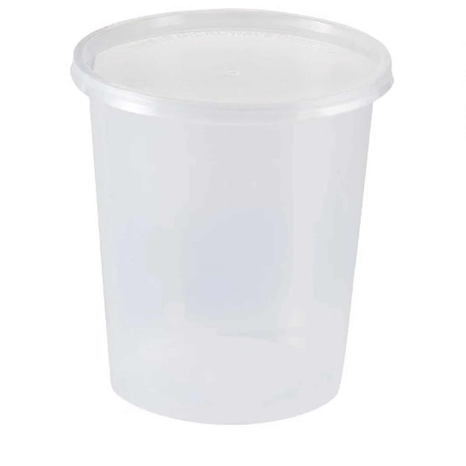 [54 PACK] 48oz Round Plastic Reusable Storage Containers with