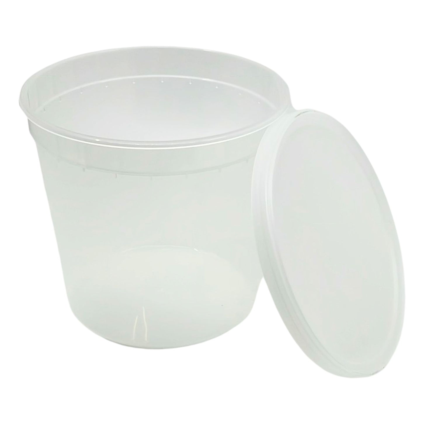 48oz Extra Strong Quality Plastic Deli Container with Lids Food Storage & Serving VeZee