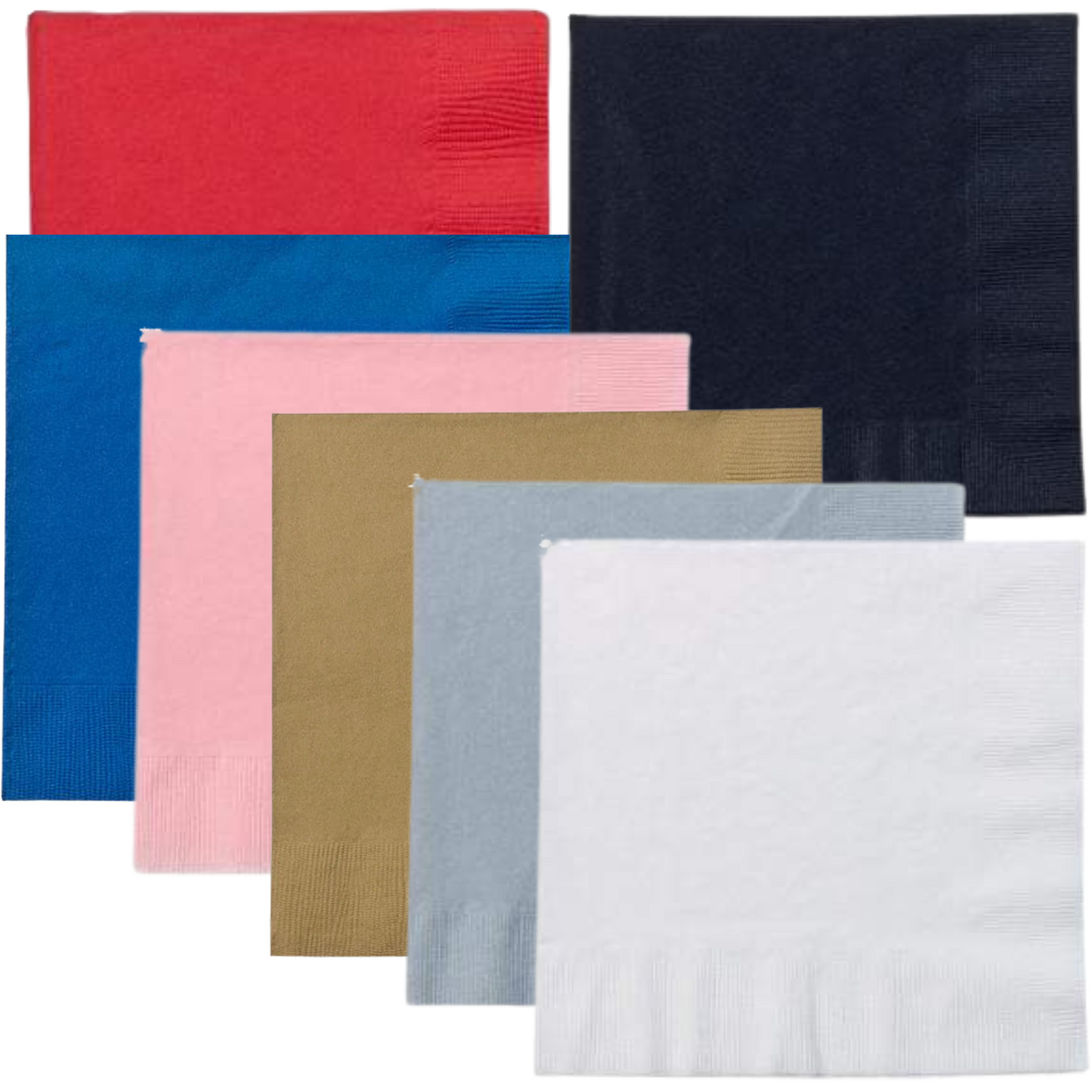 White Lunch Napkins Napkins Party Dimensions