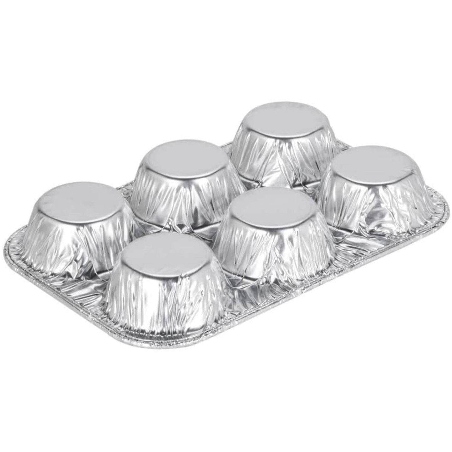 *WHOLESALE* Disposable Aluminum Muffin Pan 6 Cups: 200 ct Muffin Pans VeZee
