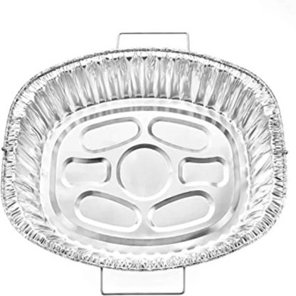 *WHOLESALE* Aluminum Oval Turkey Roaster Handle Rack Roaster | 50 ct/case Disposable VeZee   