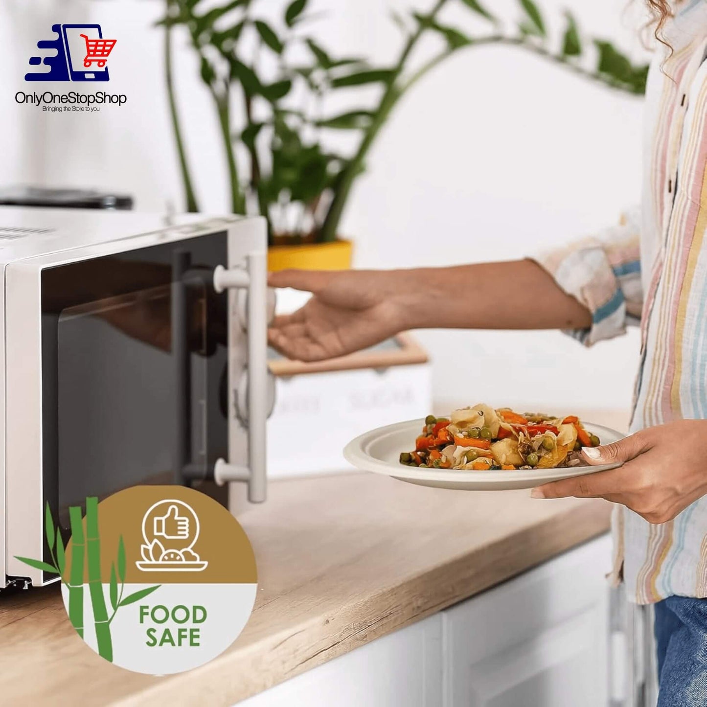 Eco‑Friendly 7″ Biodegradable Dinner Plates:50CT Biodegradable Plates Pami