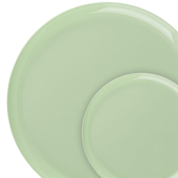 The Edge Collection 10" Mint Green Round High-End Plastic Plates Disposable Plates SIMCHA Collection