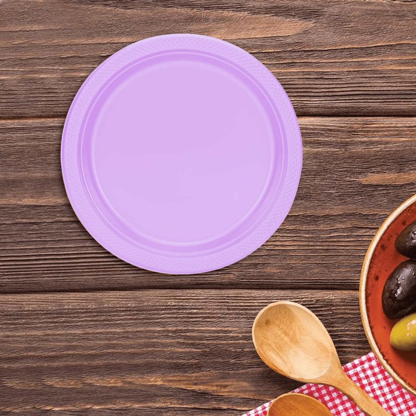 Disposable 7" Plastic Hydrangea Plate – BPA-Free, Durable, Stylish Plates for Parties & Events Disposable Plates Party Dimensions