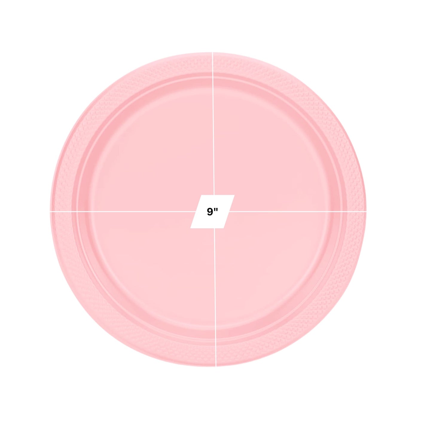 Disposable 9" Plastic Pink Plate – BPA-Free, Durable, Stylish Plates for Parties & Events Disposable Plates Party Dimensions