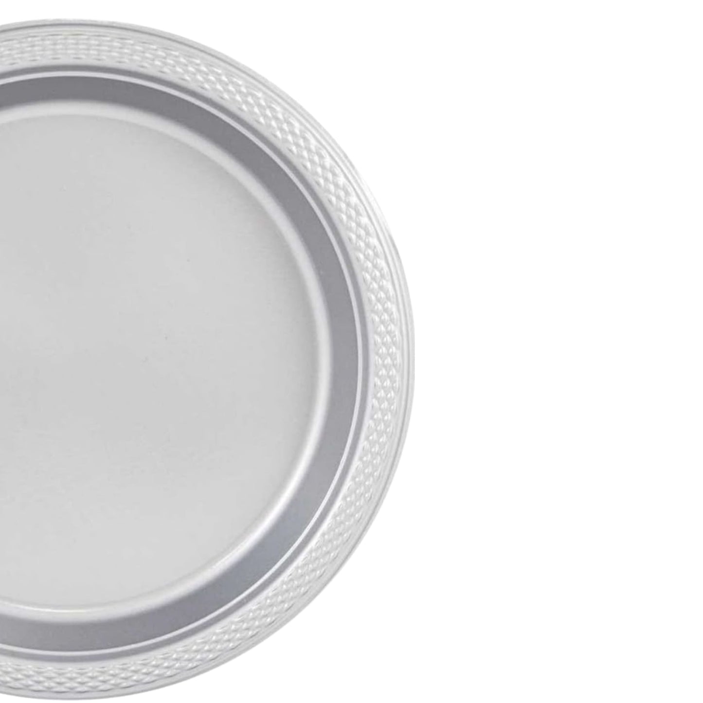 Disposable 9" Plastic Silver Plate – BPA-Free, Durable, Stylish Plates for Parties & Events Disposable Plates Party Dimenions