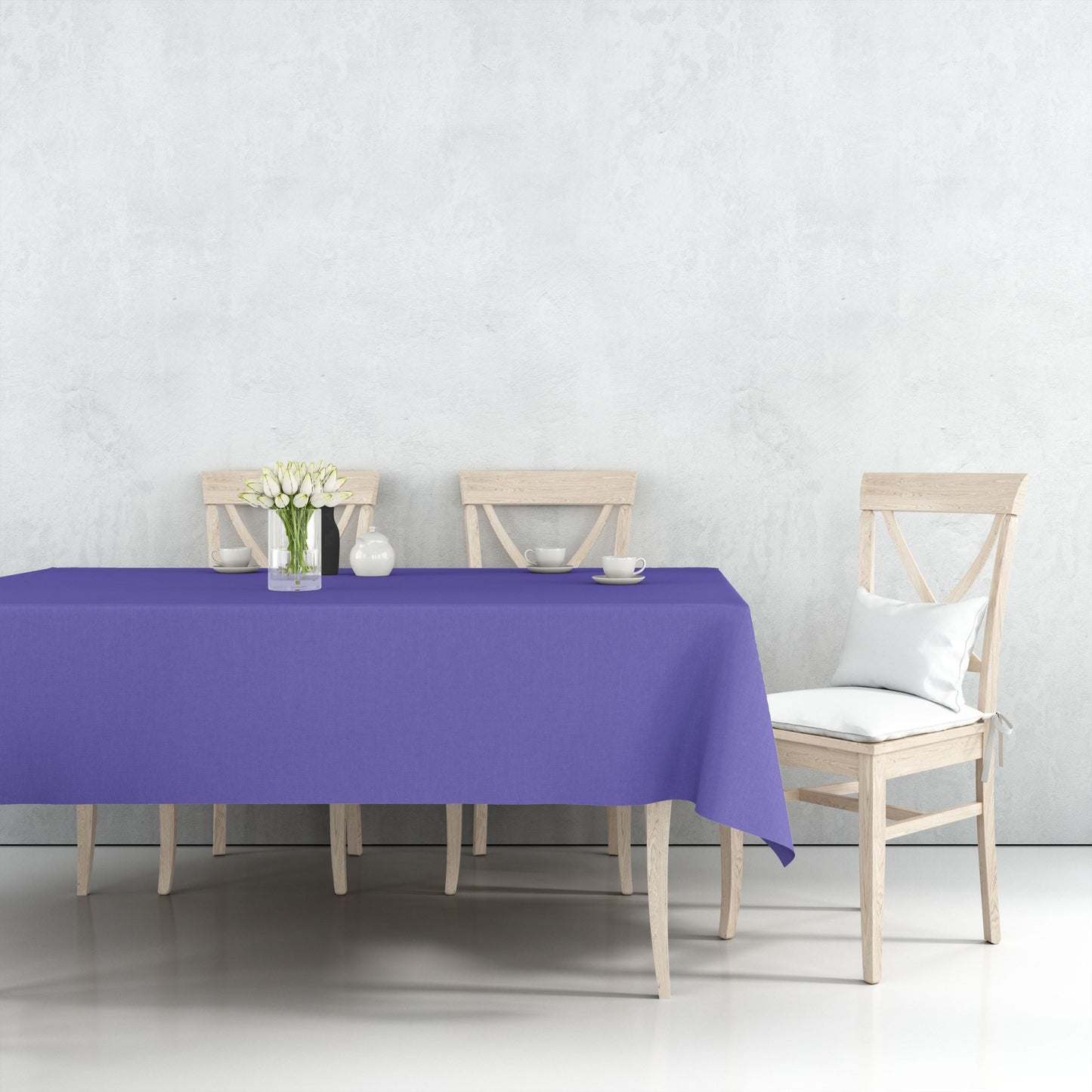 *WHOLESALE* Tablecover Plastic Purple Rectangular 54'' X 108'': 48CT Table Cover Party Dimensions