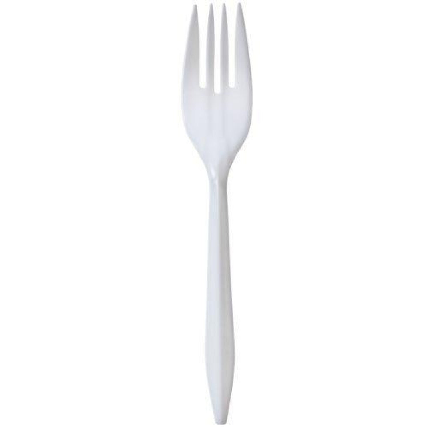 Case of Plastic - Disposable - Medium Weight - White - Forks | 1000 ct. Buy Bulk Nicole Collection   