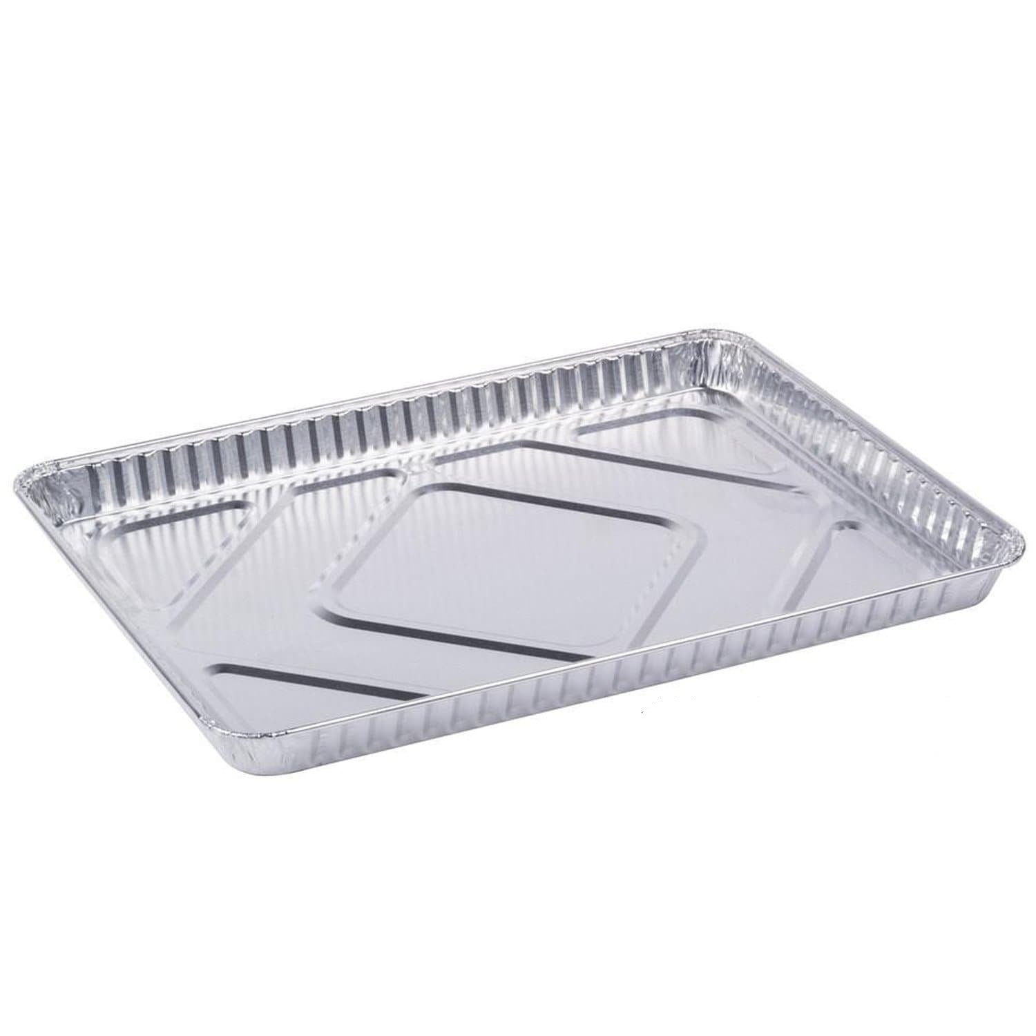 Disposable Aluminum Quarter Sheet Cake Pan w/ Plastic Dome Lid