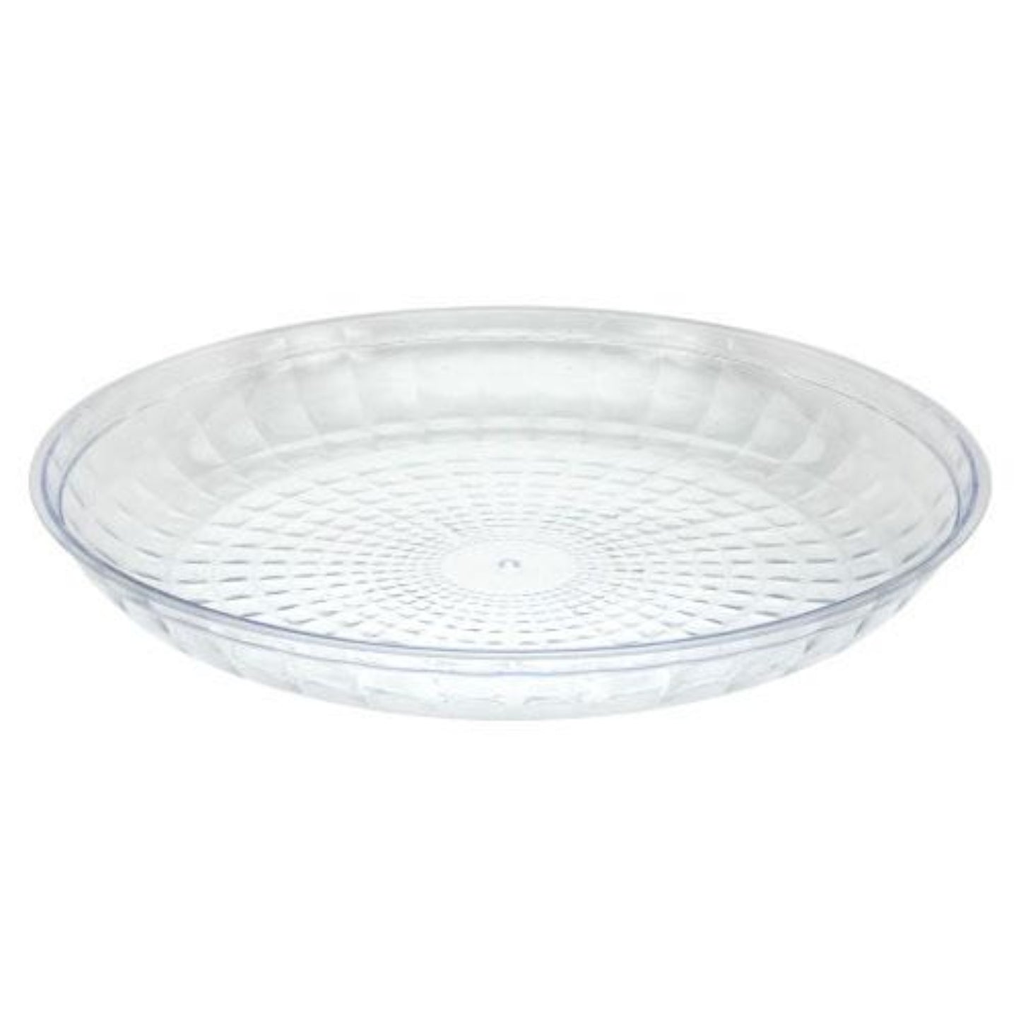 11'' Clear Crystal Cut Plastic Tray Serverware Party Dimensions 1 Piece  