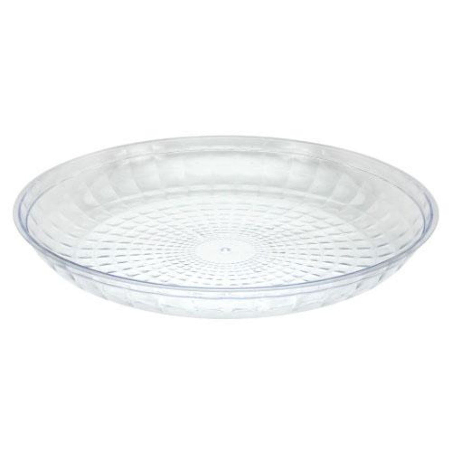 11'' Clear Crystal Cut Plastic Tray Serverware Party Dimensions 1 Piece
